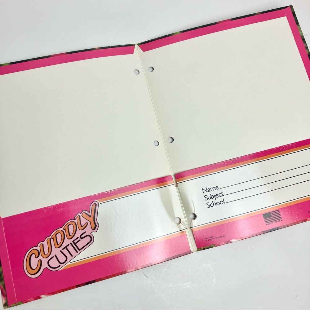 Vintage Folder Kitten Bundle of 2 80s School Supply 1987 - Picture 6 of 17